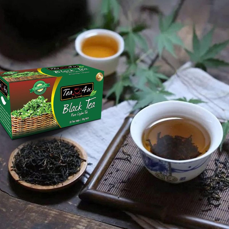 Tea4U Organic Black Ceylon TeaBags - Ideal Quality from Sri