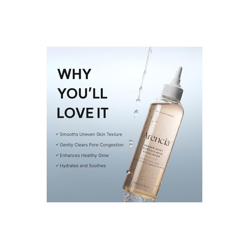 Arencia Erasor Shot 10% Glycolic Acid + BHA Exfoliating Toner