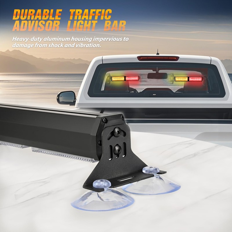 Nilight 40LED Amber Red Emergency Strobe Traffic Advisor Light Bar
