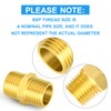 ERGAOBOY 12 PCS 1/8" x 1/8" BSP Brass Pipe Fitting,