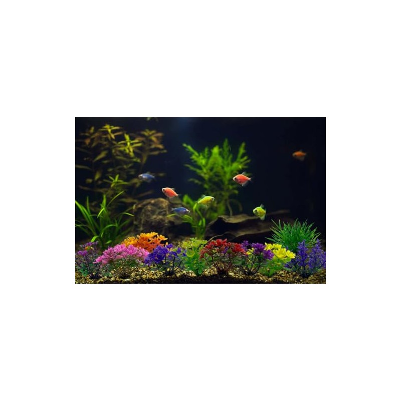 10PCS Aquarium Artificial Plastic Plants Decorations