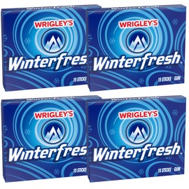 Wrigley Winterfresh Chewing Gum, 15 Stick (Pack of 4), 60 Gum Pieces