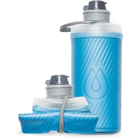 Hydrapak Flux - Collapsible Backpackers Water Bottle (1 Litre) - BPA Free, Ultra Light, Leak-proof Twist Cap - Tahoe Blue