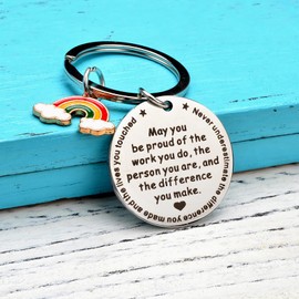 20PCS Teacher Gifts for Women Men, Keyring Thank You Teacher Gifts Teacher Keychain Appreciation Gifts, Gifts for Teacher Christmas Leaving Gifts Presents Nursery Teacher Thank You Gifts
