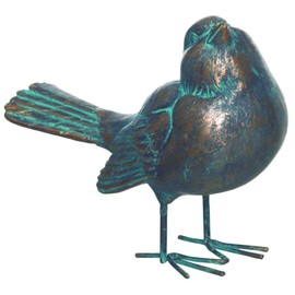 The Bridge Collection 3.25" Patina Style Bird Figurine - Bird Home Decor - Bird for Cottage, Spring, or Cabin Decor