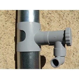 Capt'eau Rain Butt for Round Pipes (Grey)