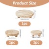 SUPERFINDINGS 3 Sizes Wooden Display Risers Wood Pedestal Stand Wood