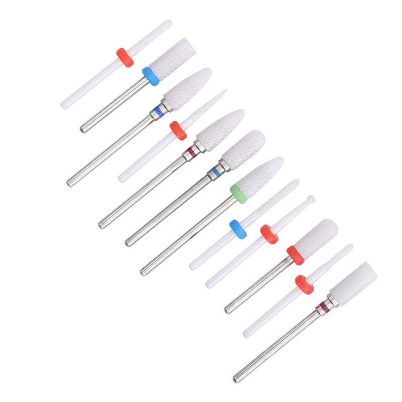 12pcs Ceramic Milling Cutter Drill Bit Electric Grinding Machine Kit