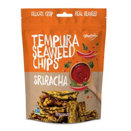 Woodridge Snacks | Tempura Seaweed Chips | Sriracha Flavor | 6 Pack | 1.41 Oz (40g) Bags
