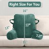Unisakey Portable Comfy Reading Pillows for Sitting in Bed Adult(Green),