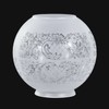 B&P Lamp® 8" Ball Style Gas Shade with Etched and Clear Filigree Design
