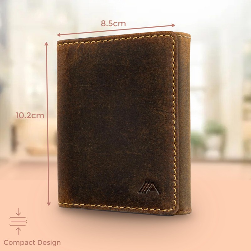 A-SLIM Reiya | Trifold RFID Wallet | Leather Card Holder