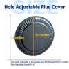 Irnyso Metal Black Fireplace Stove Pipe Flue Hole Cover 6719900