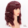 AISI HAIR Synthetic Curly Bob Wig with Bangs Short Bob