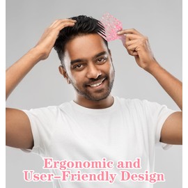 Hair Pick, Wide Tooth Comb for Curls Afro Styling, 4.8 Inches Pink Tool for Detangling Lifting Unisex Design Natural Hair Care