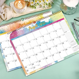 2026 Wall Calendar - 2026 Calendar, JAN 2026 - DEC 2026, 14.8" x 11.5", Large Calendar 12 Month with Twin-wire Binding & Hanging Hook, Perfect Wall Calendars for Organizing - Colorful Waterink