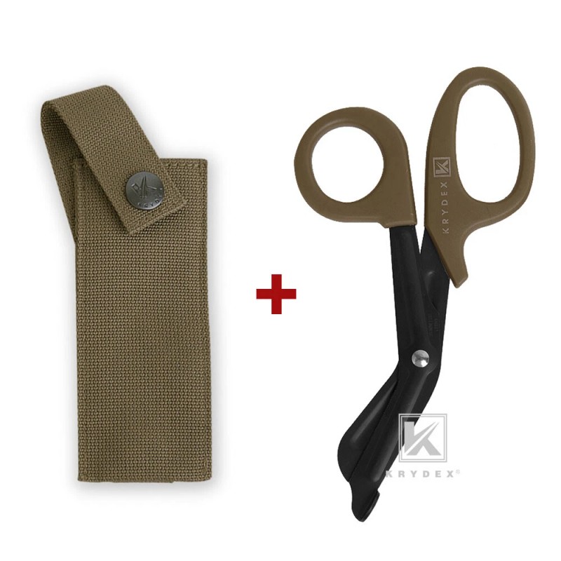 KRYDEX Medic Hand Pouch & Shears Tactical Shear Scissors Sheath