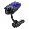 Wireless 5.0 Car Bluetooth FM Transmitter, 1.44" Display Flexible Gooseneck,