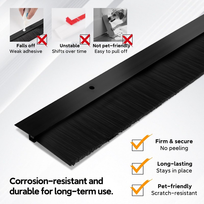 3 Pack Retsun Door Brush Sweep, 1.5 in x 39.37