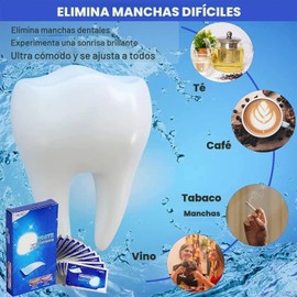 Bluemega Tiras Blanqueadoras Dentales, para Dientes Sensibles 7 Pares