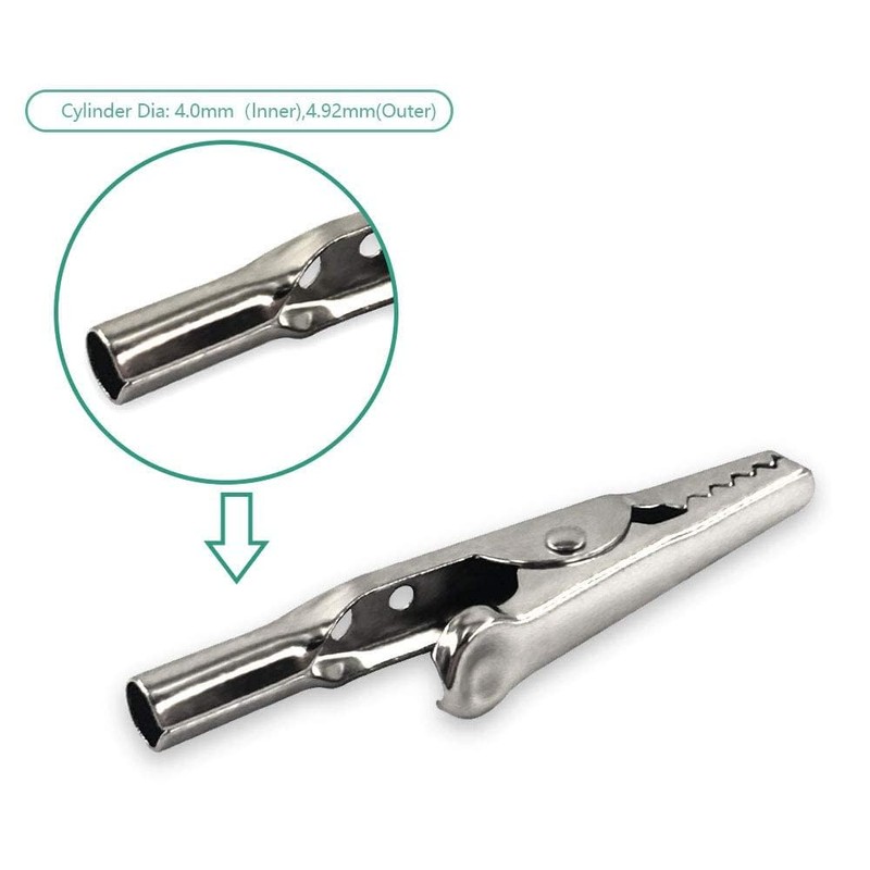 25Pcs 51mm Metal Alligator Clip Spring Clamps test line Crocodile