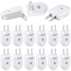 Flutesan 15 Pcs Extension Cord Replacement Plug 2 Prong 125V