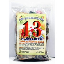 1 PC Aromatic Soothing Herbal Bath 13 Herbs 13 Plantas BANO DE PLANTAS AROMATICAS - Made in USA - 1 OZ