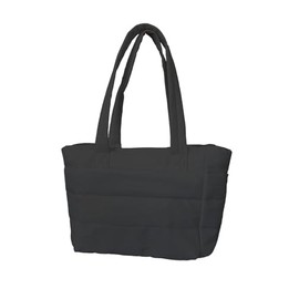 Puffer Tote Bag for Women - Large Waterproof Work Tote with Zipper, Lightweight Laptop Bag & Teacher/Nurse Organizer Black