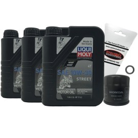 Liquimoly 2004-2013 Honda VT750 Shadow Oil Change Kit Liqui Moly 10W-30 Oil and OEM Filter