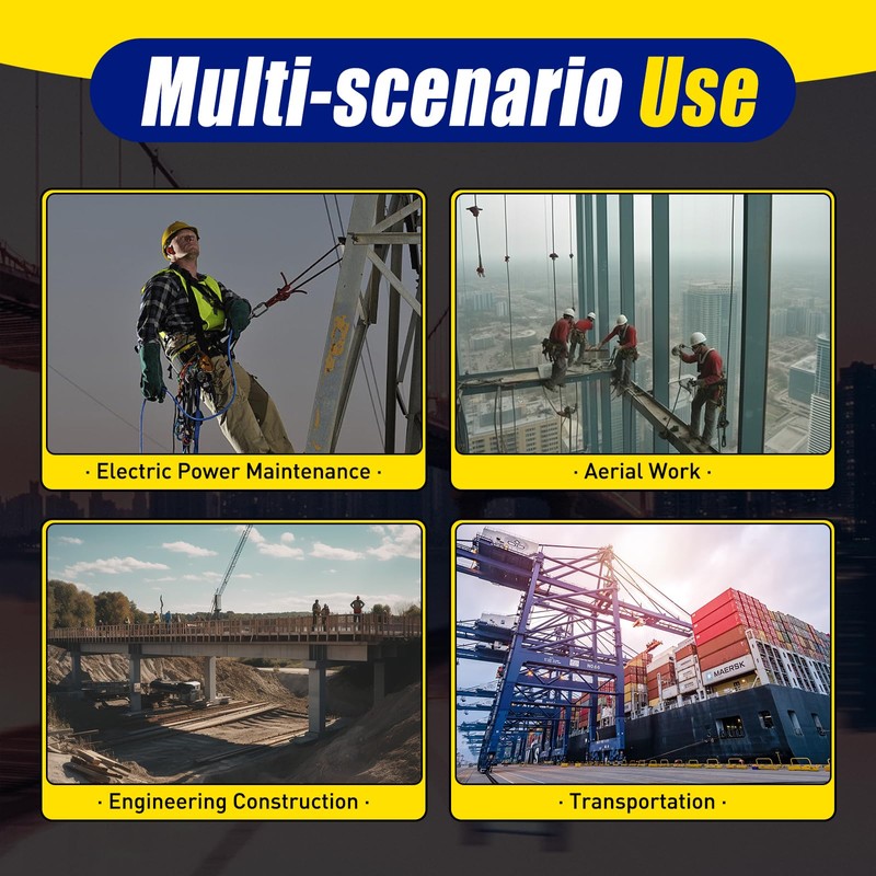 23ft/7m Self Retracting Lifeline,Lanyard Arrester Fall Protection,Retractable Safety Lanyard w/Alloy