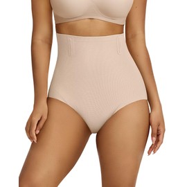 Vertvie Tummy Control Shapewear Panties for Women Seamless Soft High Waisted Body Shaper Underwear Butt Lifting Girdle Panty(Nude,Small,Control Briefs)