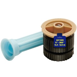 Irrigation Sprinkler 18 Van for Garden Irrigation System with Adjustable Irrigation Sector from 0° to 360° and a Range of up to 4.3-5.5 m MONTERAL