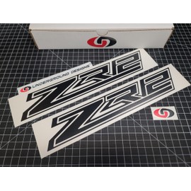 ZR2 Decals (2pk) Underlined Truck Bedside Fender Stickers Fits 2022-2025 Silverado Colorado ZR-2 Select Color: (Gloss Blackout)