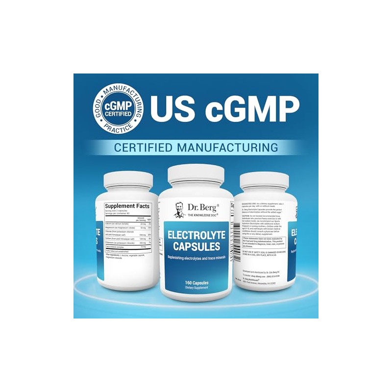 Dr. Berg Nutritionals- C?psulas de Electrolitos Dr. Berg Suplementos