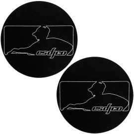 ESDJCO - Extra Strength DJ Company Set of 2 - DJ Scratch Turntable Slipmats ESDJCO Man Logo - 12" Vinyl Record Mats