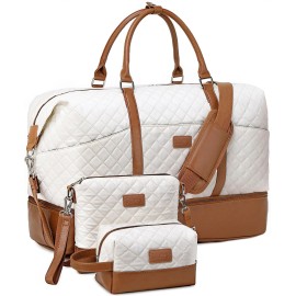 Stuery Weekender Bags for Women with Toiletry Bags Large Overnight Bags Travel Duffe...