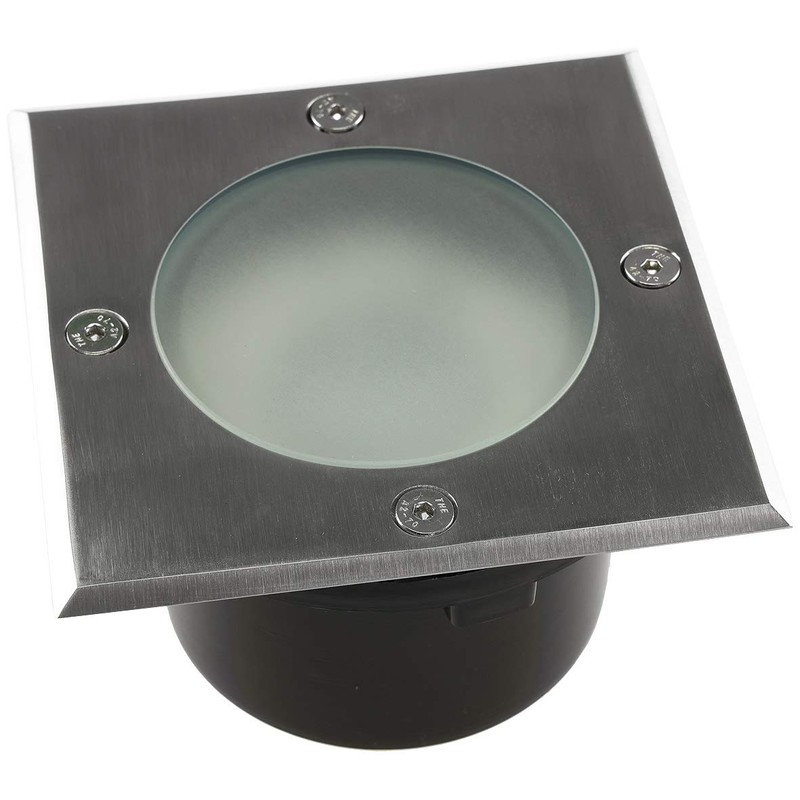 Ceiling light "BEL GX53 Q, 4eckig, IP65, Stainless Steel