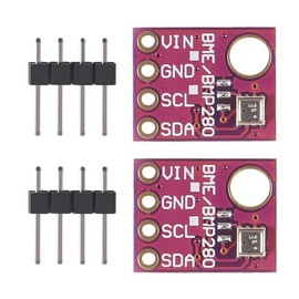 DORHEA 2Pcs BME280 5V Temperature Humidity Atmospheric Barometric Pressure Sensor Module GY-BME280-5V IIC I2C Breakout Board