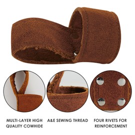 SHIDOW Leather Hammer Holder, Axe Tool Holder, Leather Axe Belt Loop for Hammers, Wrenches, Axe (Brown)