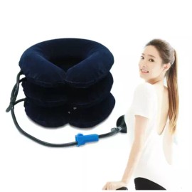 목밴드 목보호대 가정용 3단 공기주입식 튜브 목쿠션 [기본형 브라운] Neck Band Neck Support Household 3-Stage Air-Inflatable Tube Neck Cushion [Basic Type Brown]