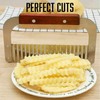 AIMALL 1PC Potato Crinkle Cutter Dough Wavy Slicer Steel Kitchen