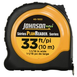 Johnson Level & Tool 40-1933 33' x 1-1/16" PlanReader® Inch/Metric Power Tape