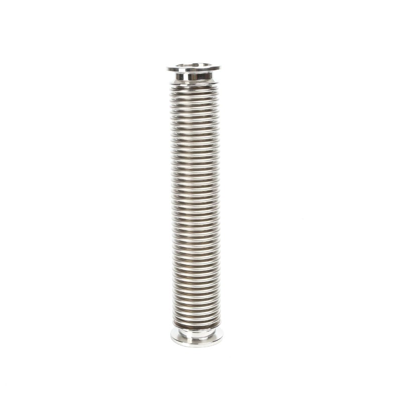 QMINOX SS304 KF25 Vacuum Corrugated Bellows Hose Set Length 200mm