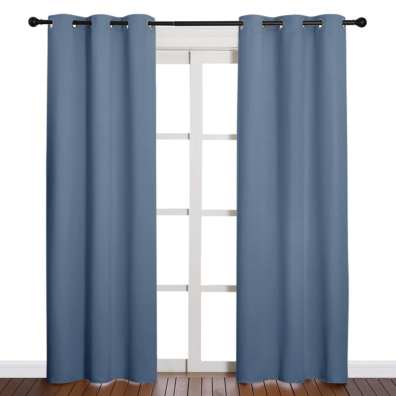 NICETOWN Triple Weave Thermal Insulated Ring Top Blackout Window Curtains