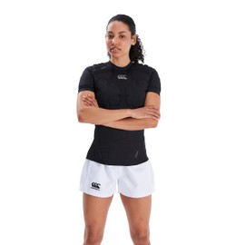 Canterbury Gilet da rugby Pro Protection da donna, protegge petto e spalle, traspirante, leggero e flessibile, nero, taglia 42