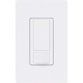 Lutron Maestro Vacancy Motion Sensor Light Switch for Bathroom, Garage, Laundry Room, and Closet, for Any Light Bulbs, Vacancy Sensor Only, Single-Pole Only, No Neutral Required, MS-VPS5MH-WH, White