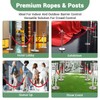 6 Pcs Commercial Stainless Steel Stanchion Posts with 3x5ft Red