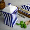 City to Cottage® Navy Blue Striped | Handmade Hand Painted