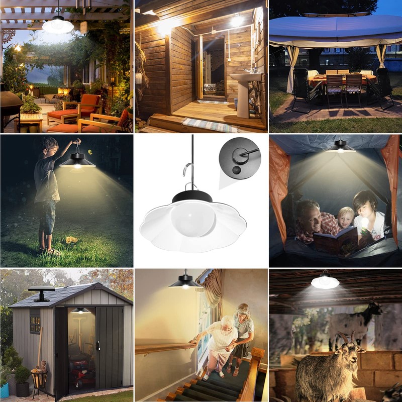 Solar Lights for Outdoors, 5 m Cable Solar Pendant Lights