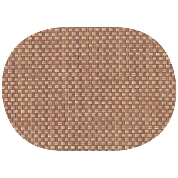 Placemat: Fukui Craft Bed Mat, Bamboo Lattice (Oval/Strong, 3-143-8, Shaku 3), 15.4 x 11.5 inches (390 x 292 mm)